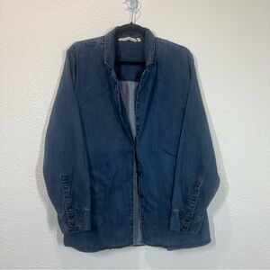 Soft Surroundings Dark blue Chambray top